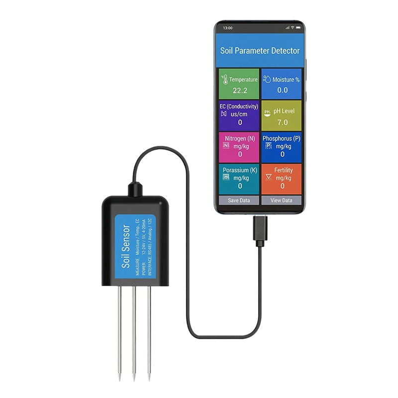 7-in-1 USB Soil Tester with App