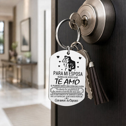 Stainless Steel Couple Keychain
