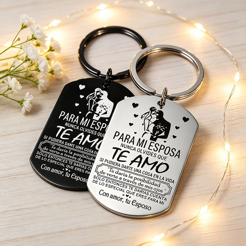 Stainless Steel Couple Keychain
