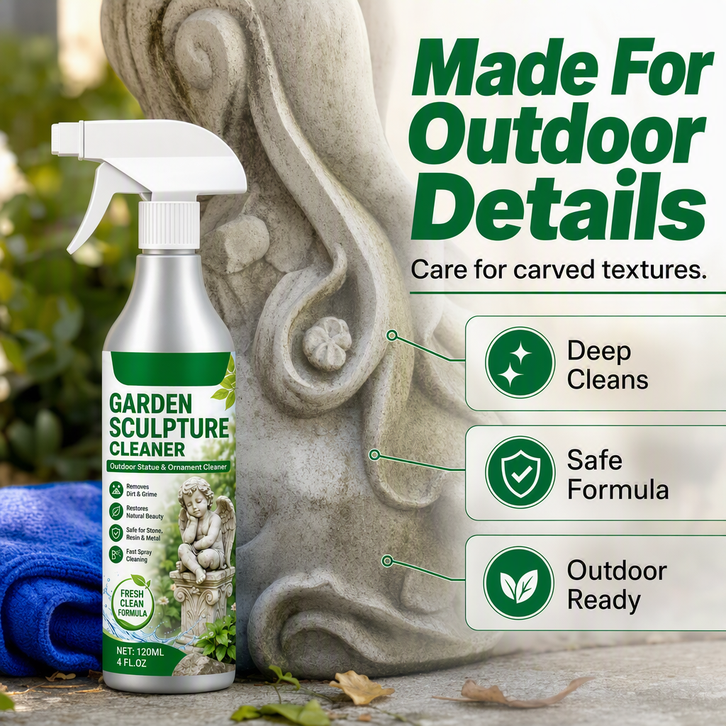 🌿 Buy 2, Get 1 FREE ✨ Powerful Cleaning Spray for Garden Sculptures – Removes Dirt & Restores a Fresh Look 🗿
