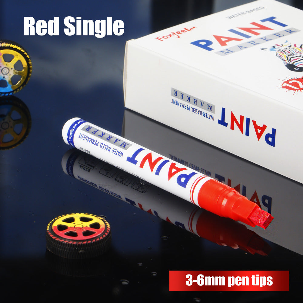 🎨12-Color Paint Marker Set – 6mm Chisel Tip for Custom Tire Lettering & DIY