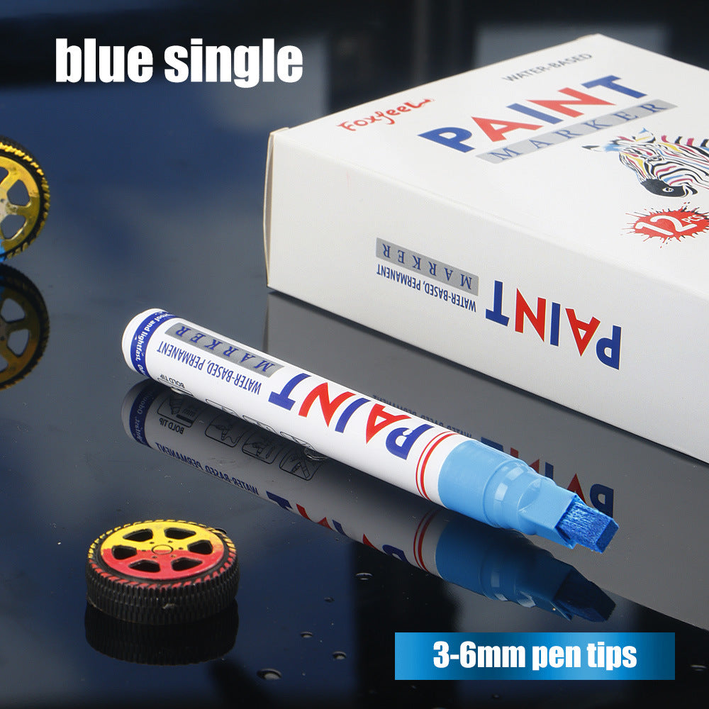 🎨12-Color Paint Marker Set – 6mm Chisel Tip for Custom Tire Lettering & DIY