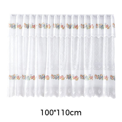 🎉 2026 Sale — Over 23,200 Sold!🍓 Retro Lace Short Kitchen Curtain – Hollow-out ✨