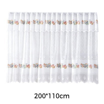 🎉 2026 Sale — Over 23,200 Sold!🍓 Retro Lace Short Kitchen Curtain – Hollow-out ✨