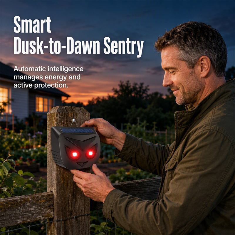 Solar Animal Repeller with Flashing LED Lights