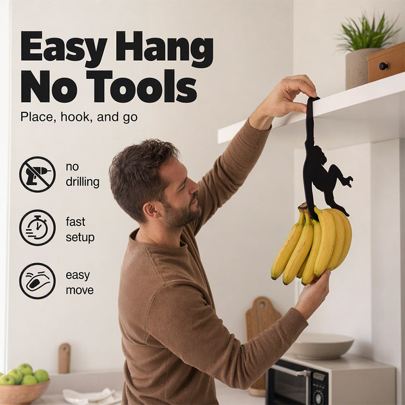 🎉 2026 Sale — Over 11 200 Sold!🐒 Monkey Shaped Banana Hook