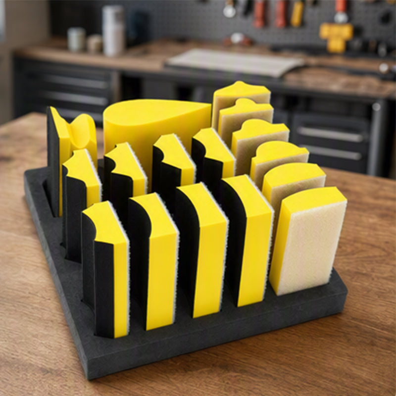 16-Piece Multi-Shape Sanding Block Set