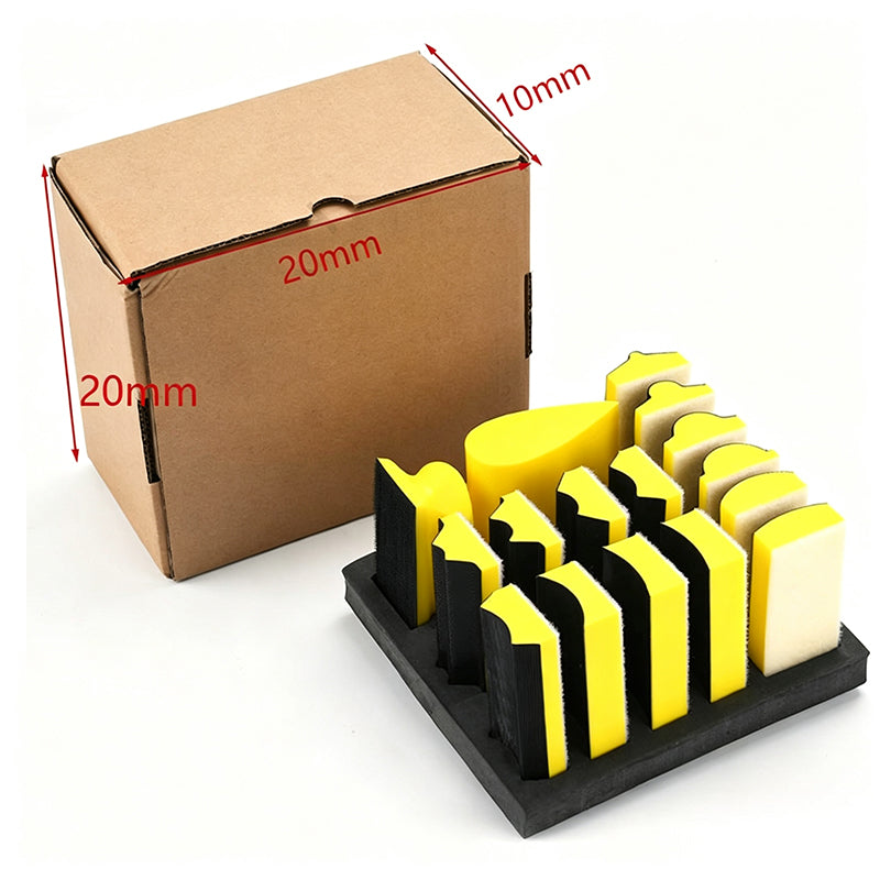 16-Piece Multi-Shape Sanding Block Set