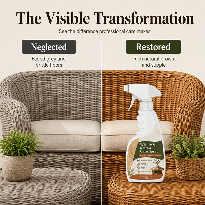 Wicker and Rattan Care Spray 120ml Restore Natural Color and Protect Woven Furniture