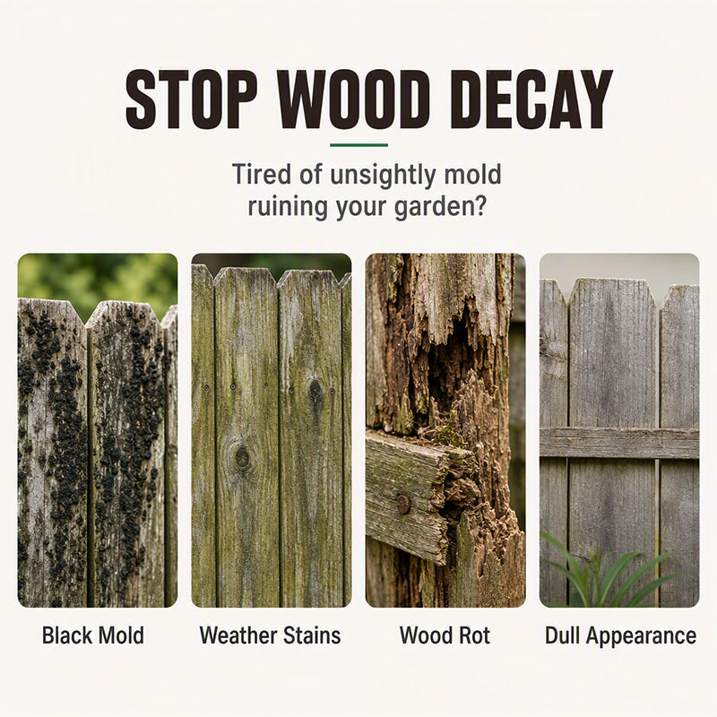 Outdoor Wooden Fence Mildew Remover Spray