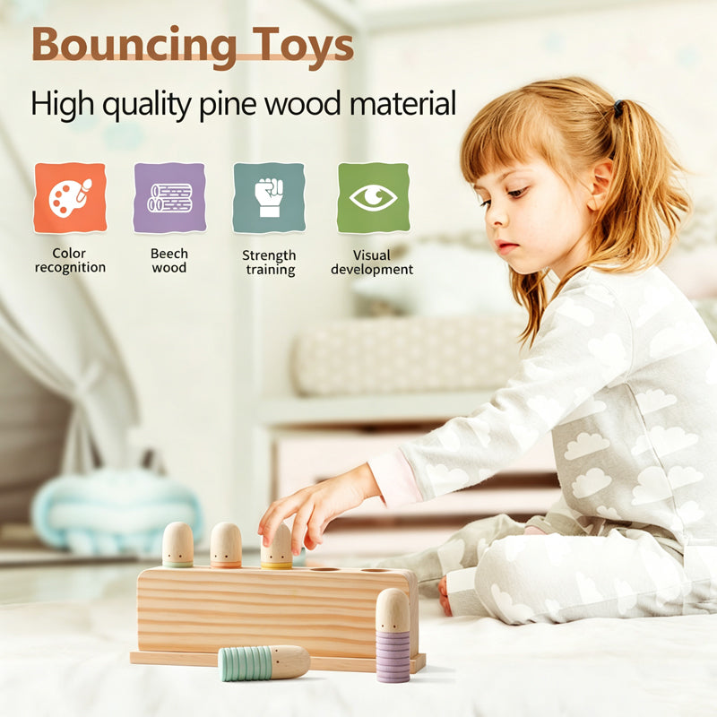 Wooden Pop Up Toy Multicolor Puppets