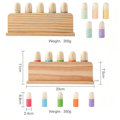 Wooden Pop Up Toy Multicolor Puppets