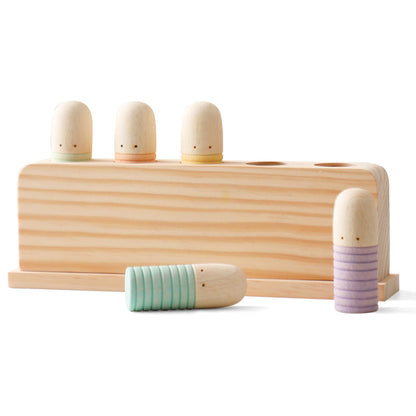 Wooden Pop Up Toy Multicolor Puppets