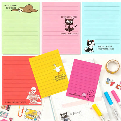 Funny Sarcastic Sticky Notepads for Work