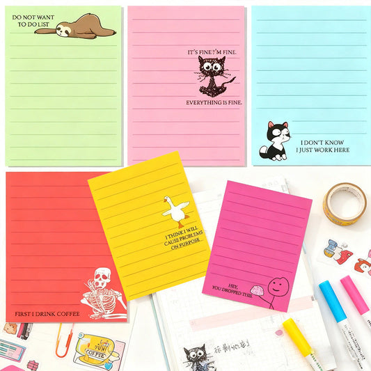 Funny Sarcastic Sticky Notepads for Work