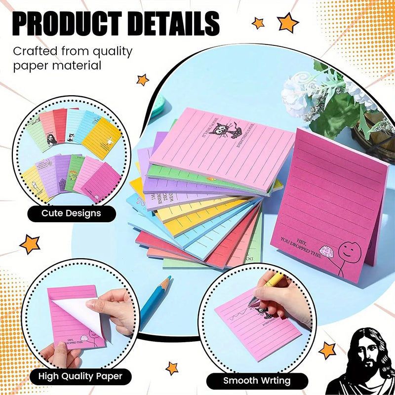 Funny Sarcastic Sticky Notepads for Work