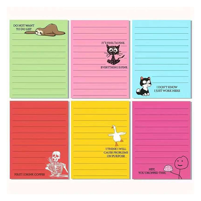 Funny Sarcastic Sticky Notepads for Work