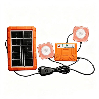 Portable Solar Power System with 2 LED Lights