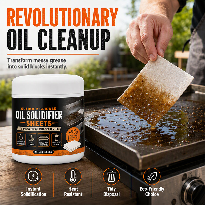 Fry Oil Solidifier for Grill & BBQ Griddle