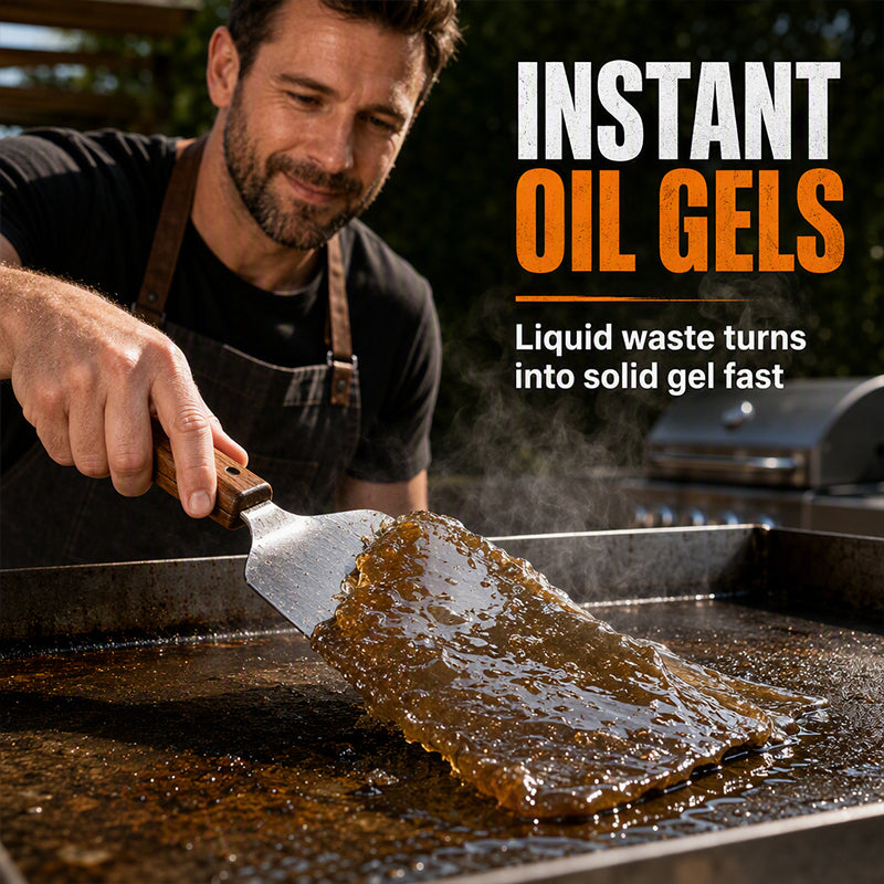 Fry Oil Solidifier for Grill & BBQ Griddle