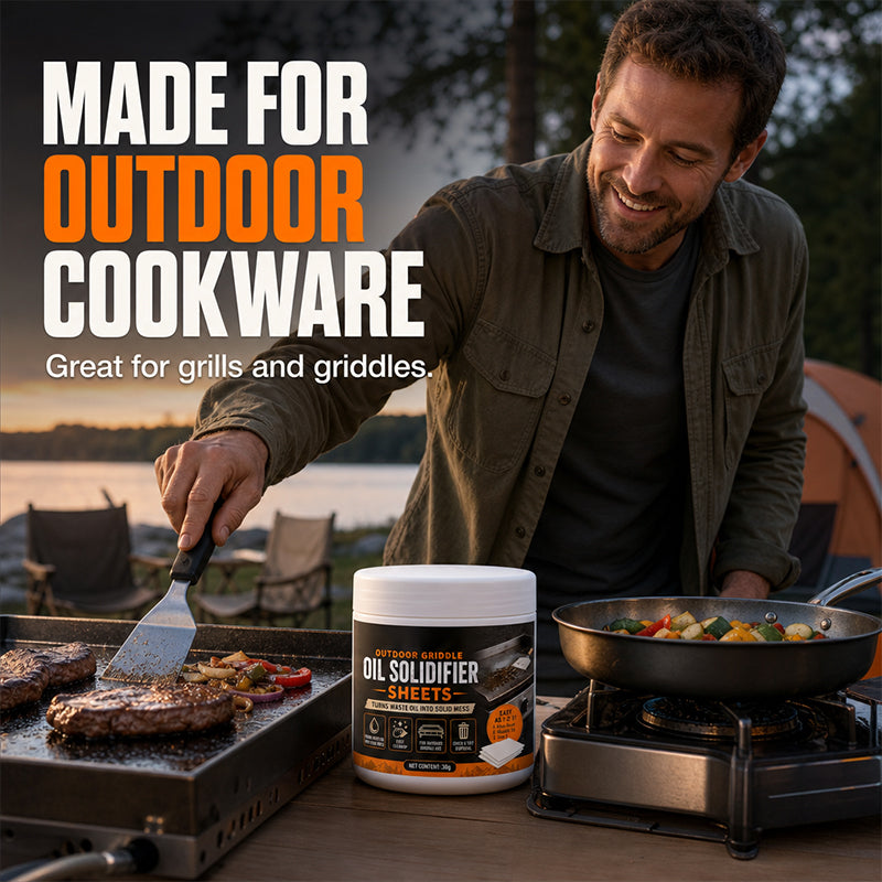 Fry Oil Solidifier for Grill & BBQ Griddle