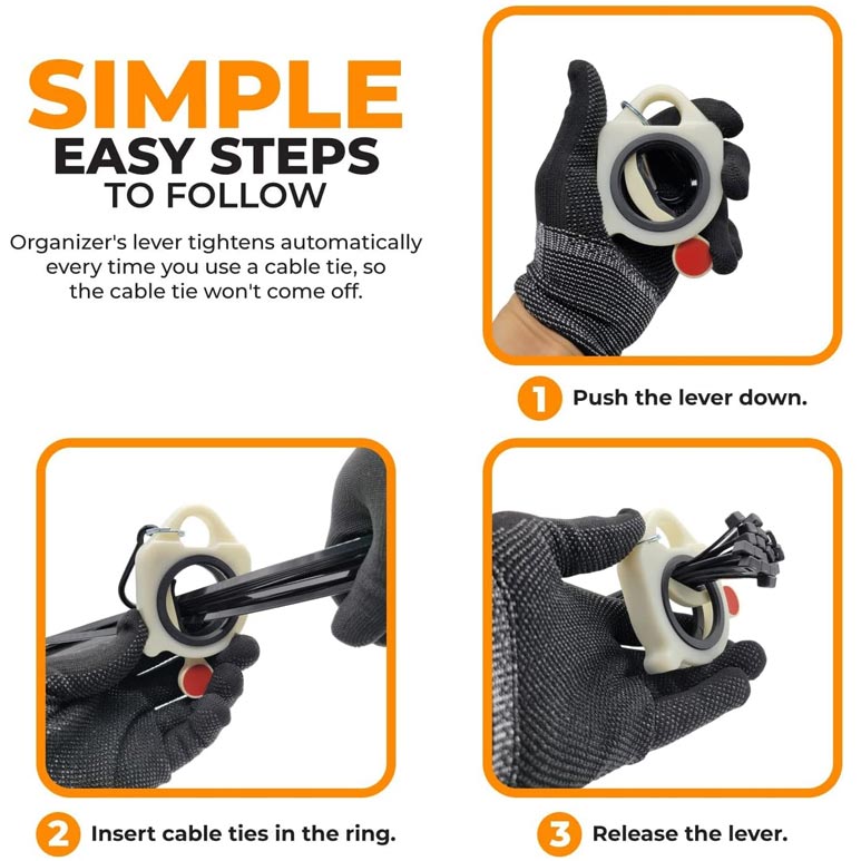 Portable Zip Ties Organizer