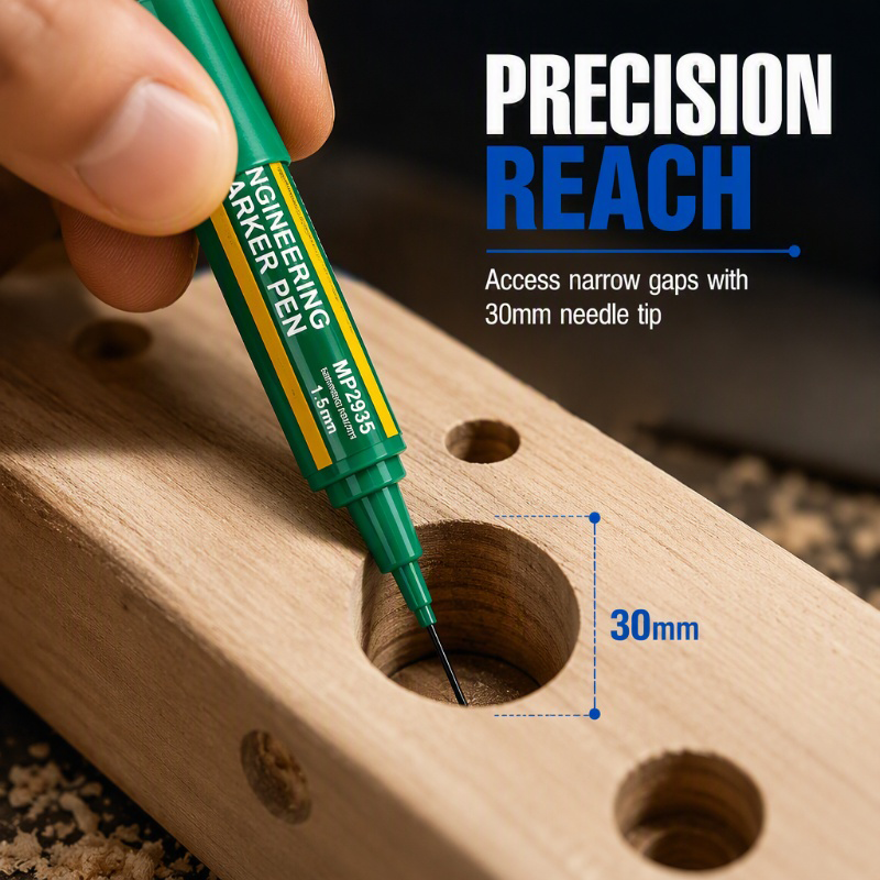 Quick-Drying Waterproof Long-Nib Markers for Woodworking
