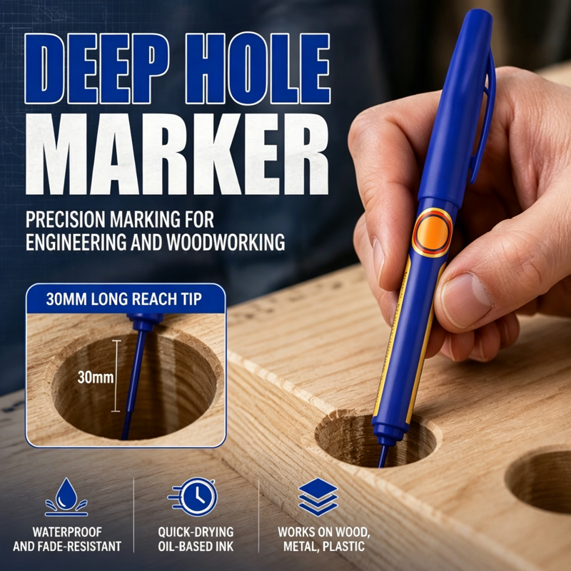 Quick-Drying Waterproof Long-Nib Markers for Woodworking