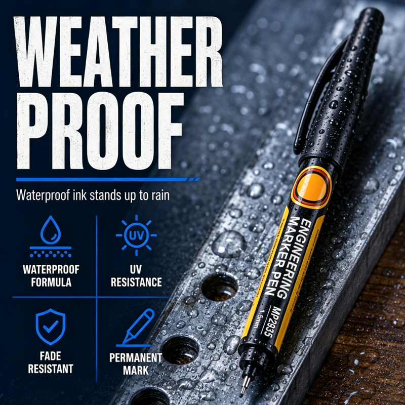 Quick-Drying Waterproof Long-Nib Markers for Woodworking