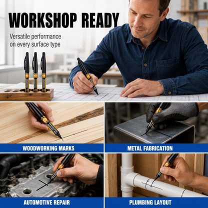 Quick-Drying Waterproof Long-Nib Markers for Woodworking