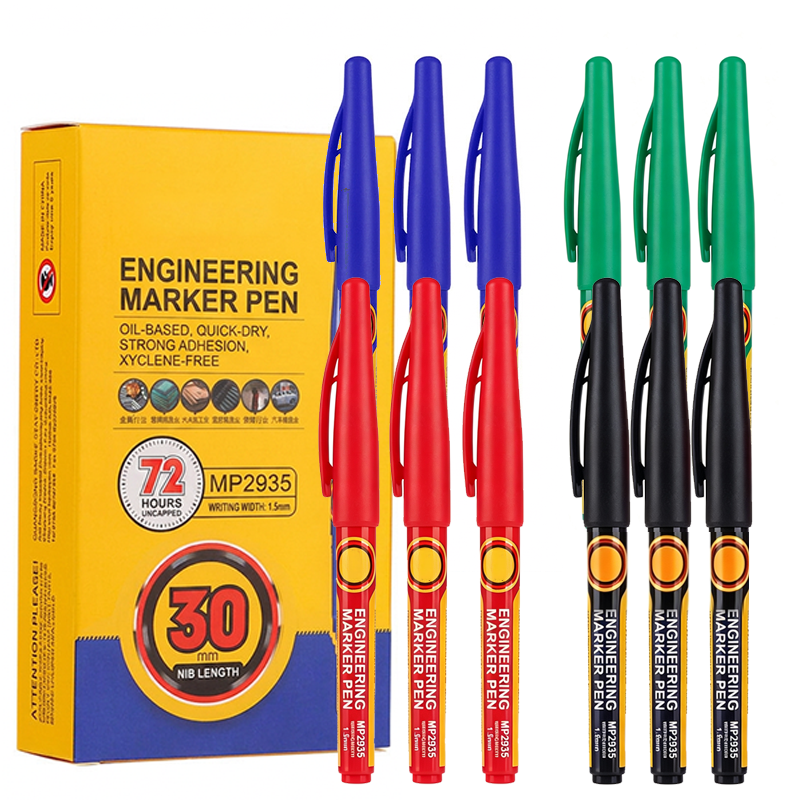 Quick-Drying Waterproof Long-Nib Markers for Woodworking