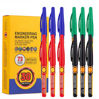 Quick-Drying Waterproof Long-Nib Markers for Woodworking