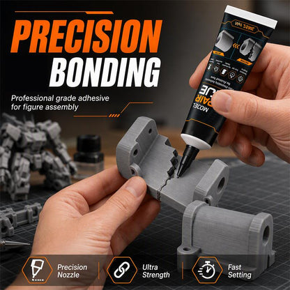 Quick Dry 3D Print Adhesive with Precision Tip