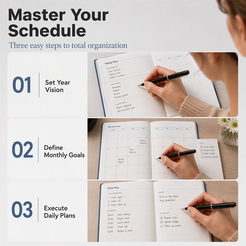 2027 Minimalist Daily Planner Notebook