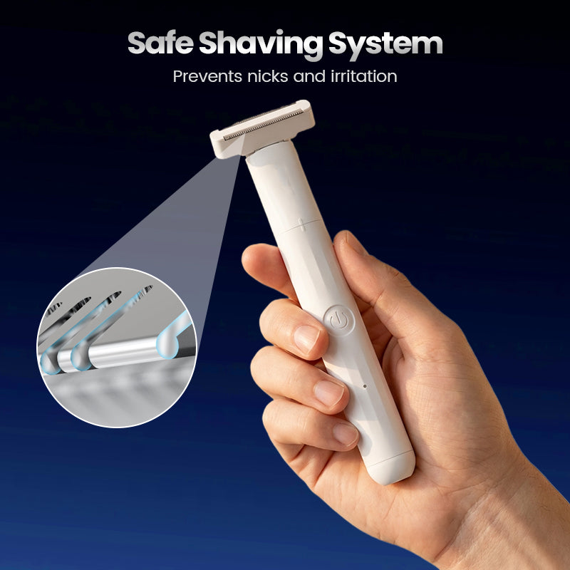 Electric shaver for intimate areas