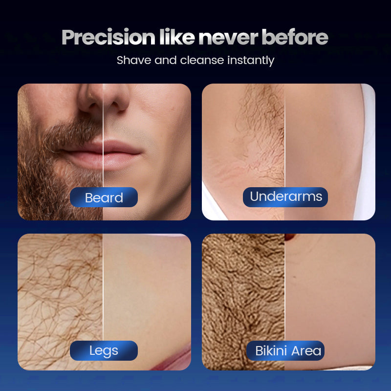 Electric shaver for intimate areas