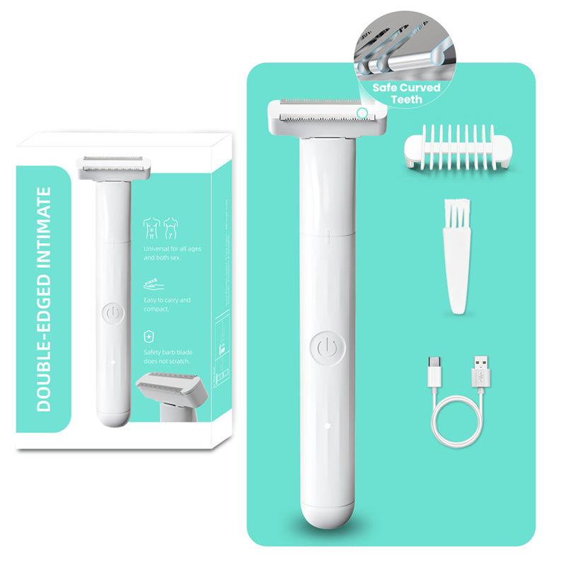Electric shaver for intimate areas