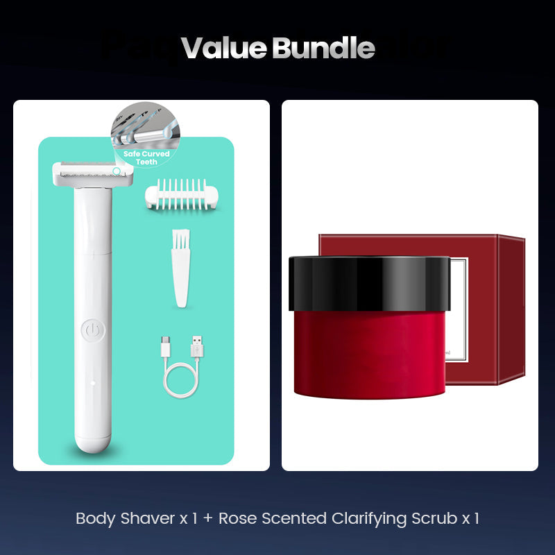 Electric shaver for intimate areas