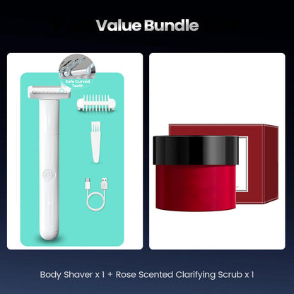 Electric shaver for intimate areas
