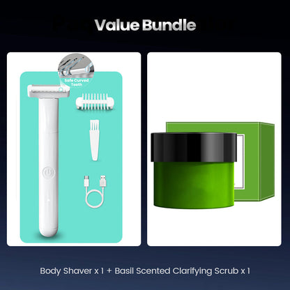 Electric shaver for intimate areas
