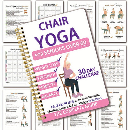 Chair Yoga Spiral Notebook for Weight Loss