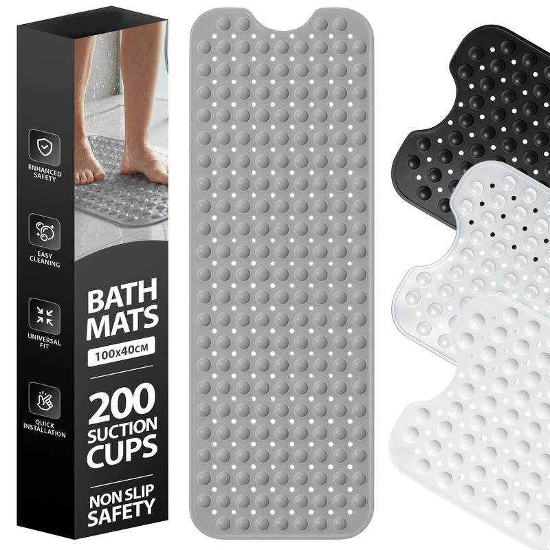 40"x16" Non-Slip Bathtub Mat with Suction Cups