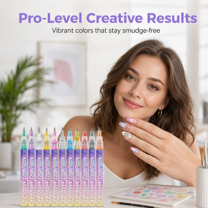 12 Colors Nail Art Graffiti Pens Set
