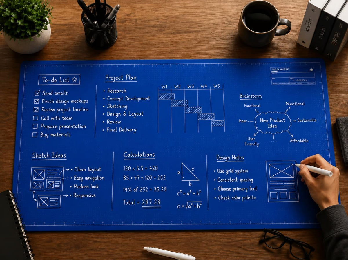 📝✨ 50% OFF TODAY! Turn Your Desk into a Reusable Creative Workspace — Write, Sketch & Plan Without Wasting Paper!