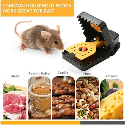 🐭 Reusable Sensitive Mousetrap – Quick-Set Washable Mouse Trap with Dual-Spring Trigger