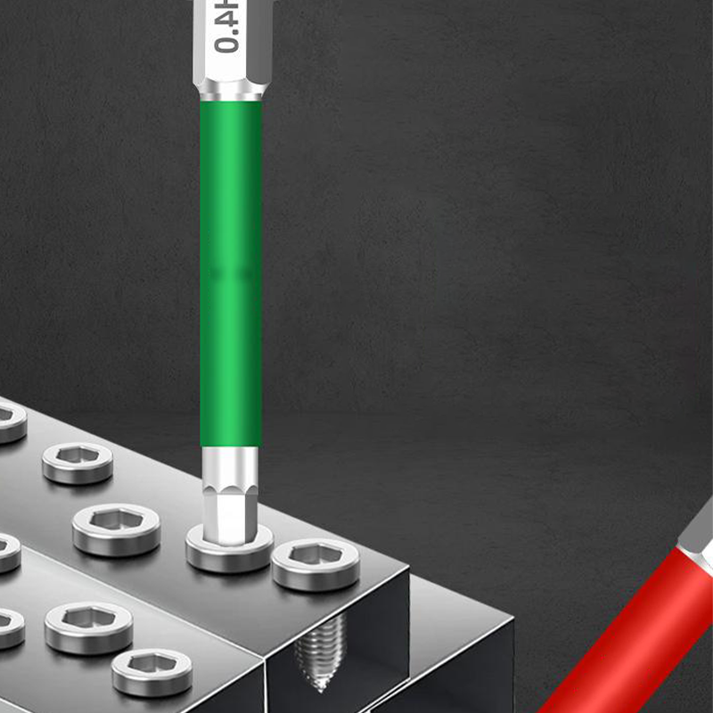 🛠️50% OFF NOW! Magnetic Anti-Slip Screwdriver Bit Set – S2 Steel Hex Driver Bits, Color Coded Magnetic Drill Bits for Electric Screwdriver & Hand Repair Work