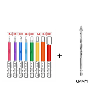 🛠️50% OFF NOW! Magnetic Anti-Slip Screwdriver Bit Set – S2 Steel Hex Driver Bits, Color Coded Magnetic Drill Bits for Electric Screwdriver & Hand Repair Work