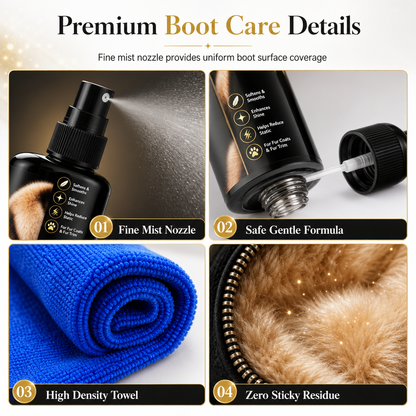 ✨ Anti-Static Fur Boot Care Spray