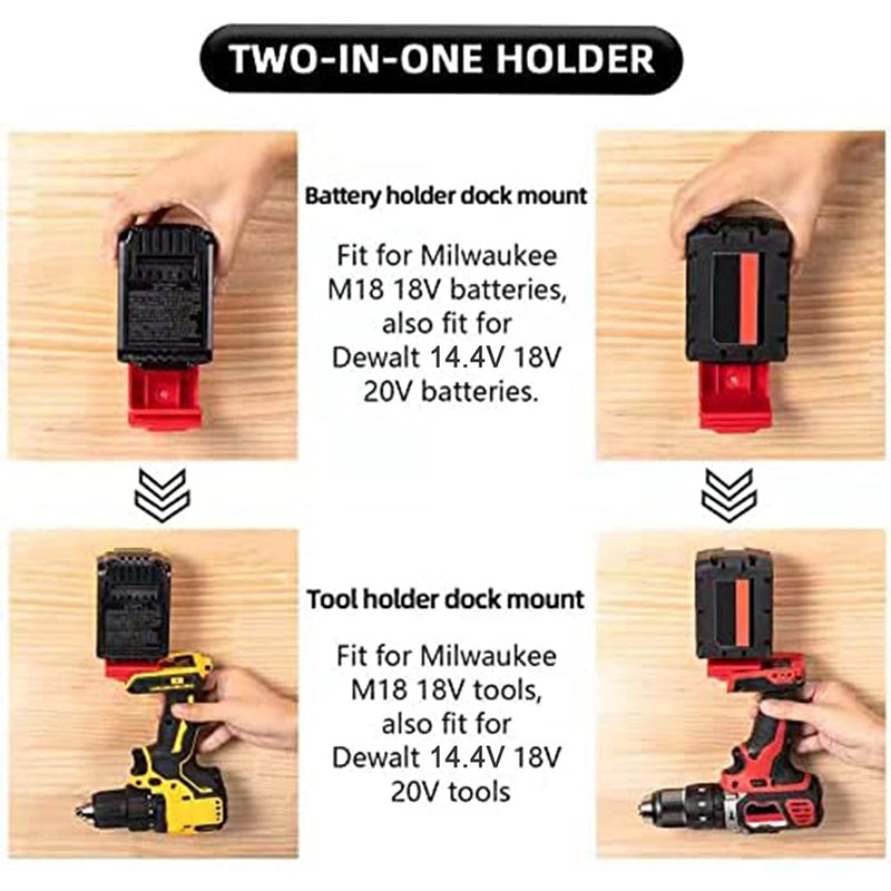 2-in-1 Battery and Tool Hanger Mounts