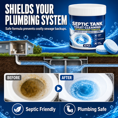 Septic Tank Safe Toilet Cleaning Effervescent Tablets